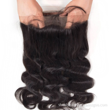 Shmily Wholesale price 100% virgin Brazilian straight Human Hair Wigs With Baby Hair raw unprocessed Hair 360 Lace Front Wigs